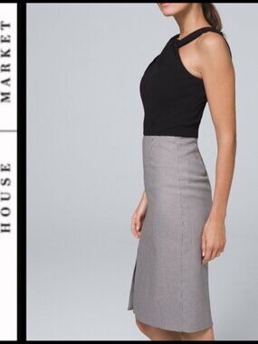 WHBM Mixed Media Stealth Dress 4p